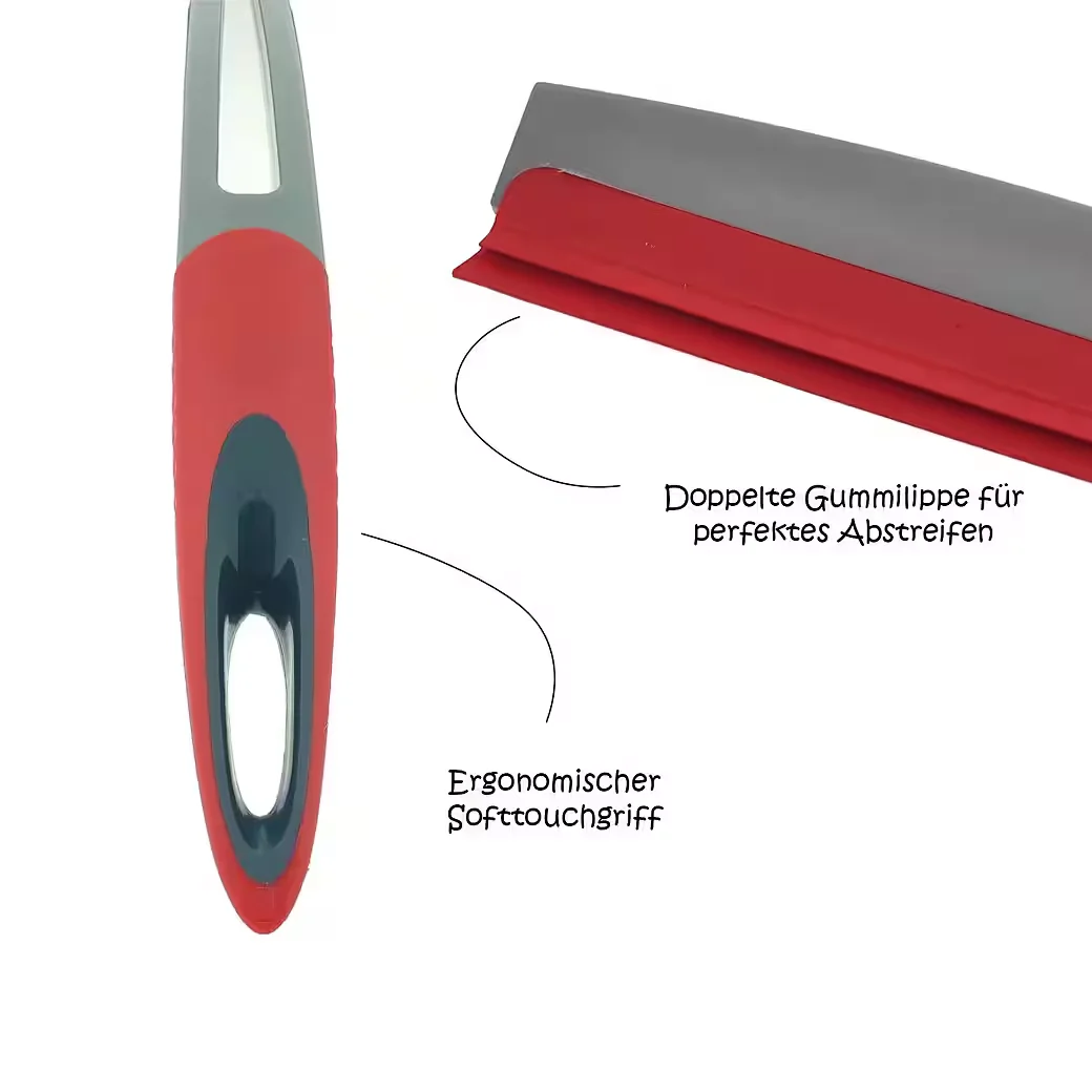 BÜMAG Wasserabzieher Fenster- und Duschabzieher 250 mm Rot Grau