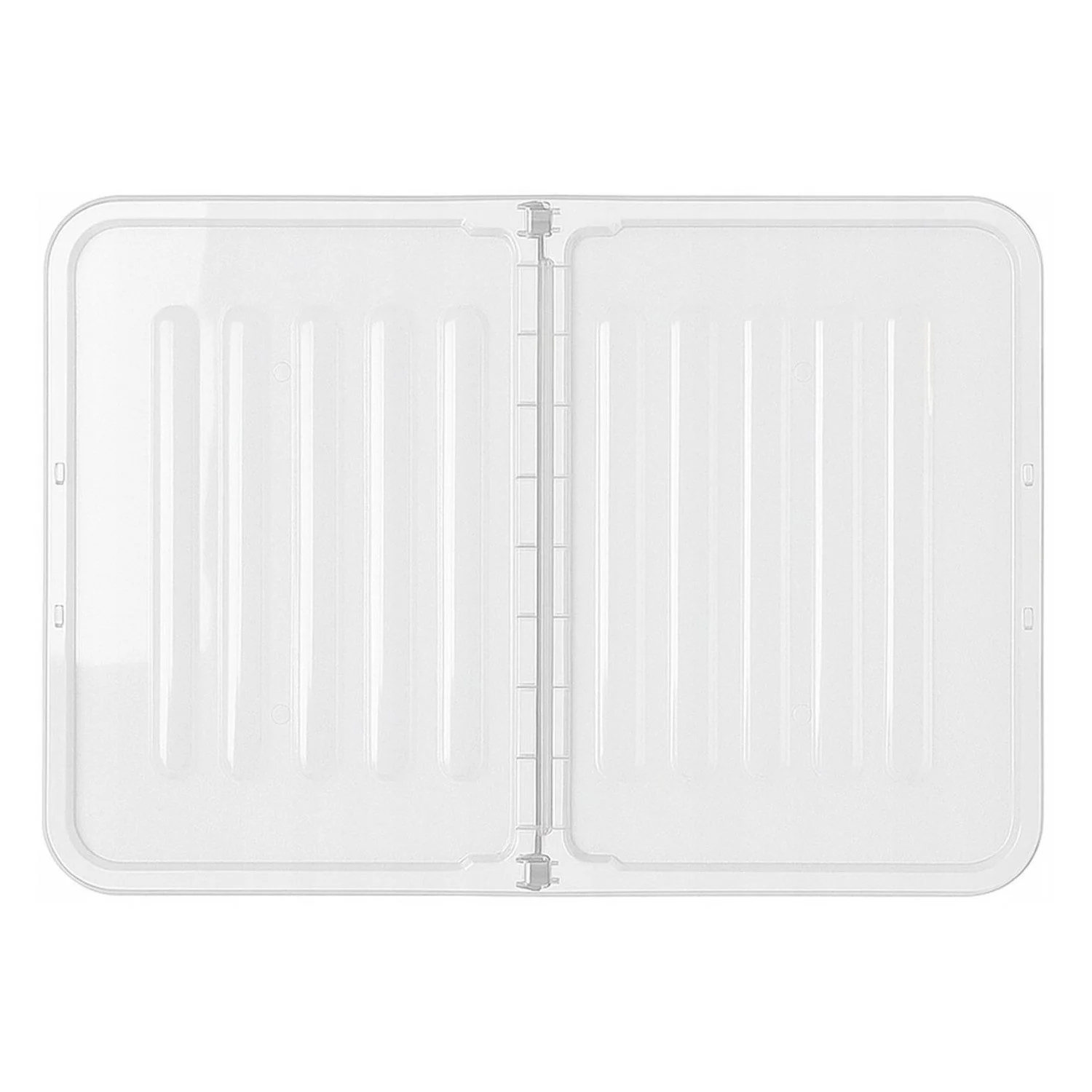 PLAST TEAM Aufbewahrungsbox Behälter mit Doppeldeckel 15l Doppeldeckelbehälter, Klappdeckel, Sicherheitsclips
