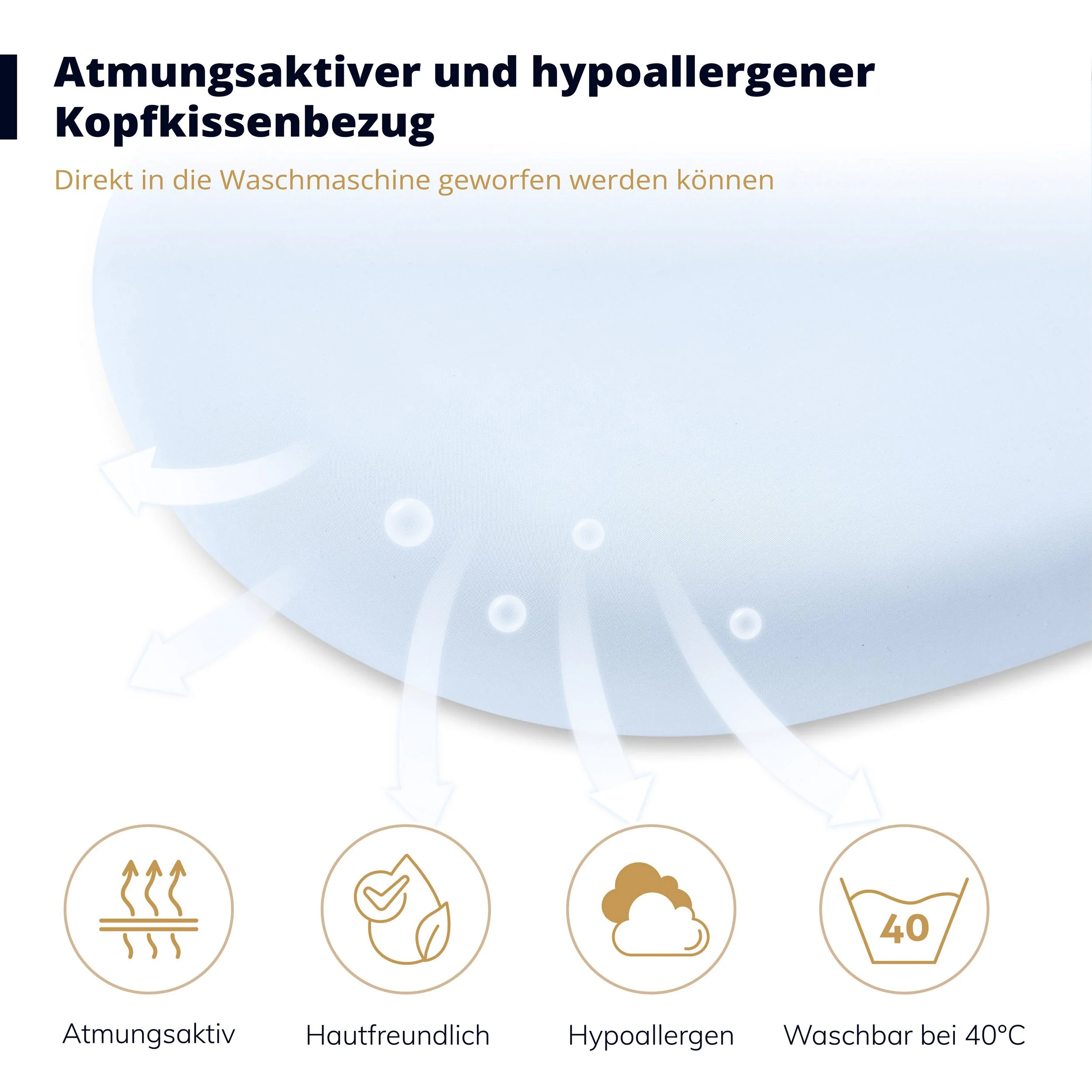 EMERSPRING Nackenstützkissen Memory Foam 66x39 cm Seitenschläfer