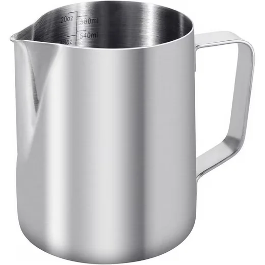 LUXUSKOLLEKTION Milchkännchen Edelstahl 600ml Milchaufschäumer
