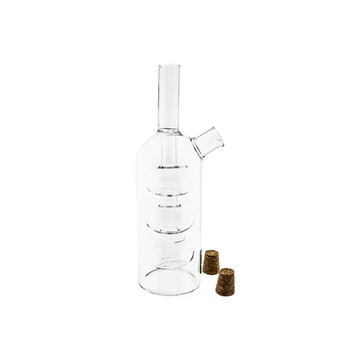 Menage-Set 2in1 Öl- & Essigflasche "Zeyla Di Due" aus Borosilikatglas mit Korken