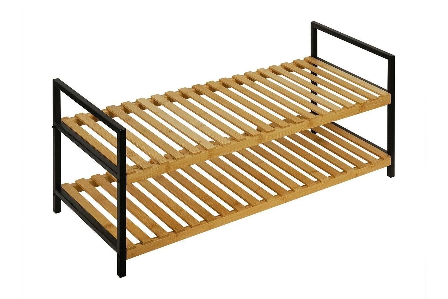 CASA NOVA Schuhregal ULFINA, 2 Ablageflächen, Braun, Schwarz, Metall