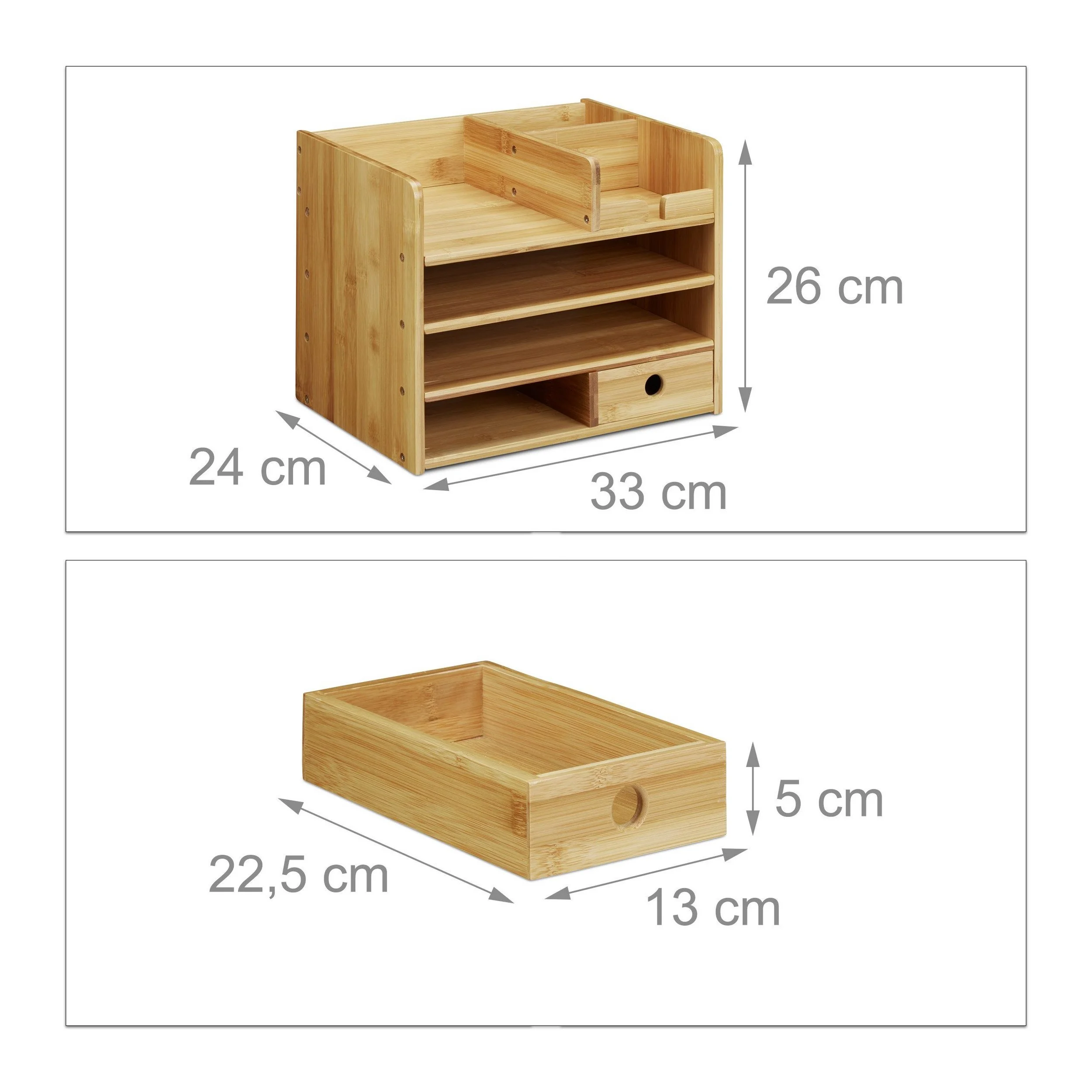 RELAXDAYS Organizer Schreibtisch Organizer Bambus