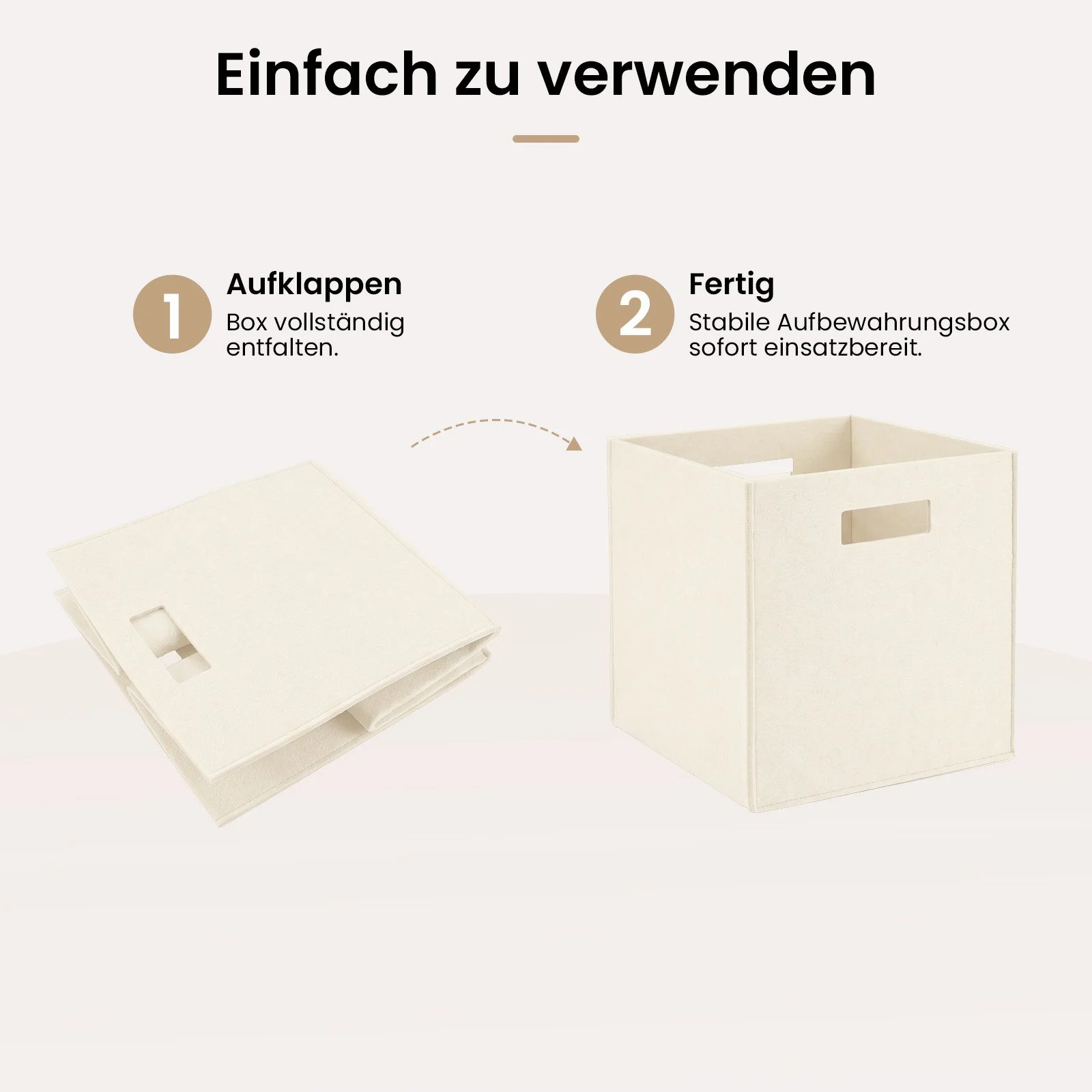 YOUYIJIA Aufbewahrungsbox Filz-Aufbewahrungsbox 31x31x31 cm – Faltbare Regalbox, Organizer-Korb