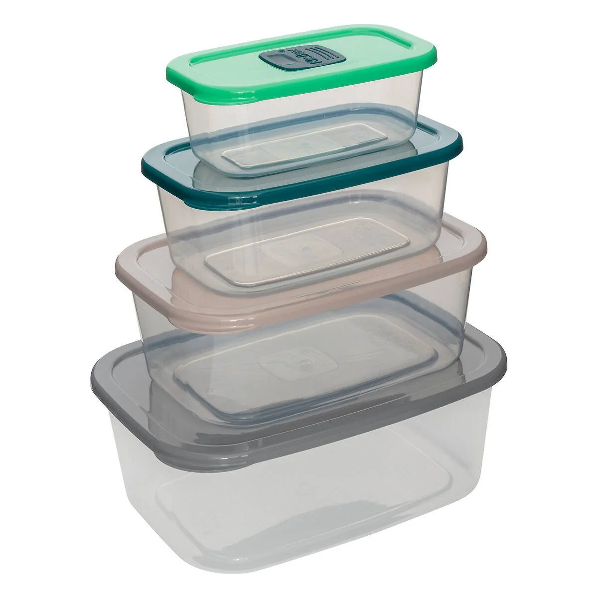 5FIVE SIMPLY SMART Vorratsdose Lebensmittelbehälter mit Klickverschluss RECT, 4er-Set