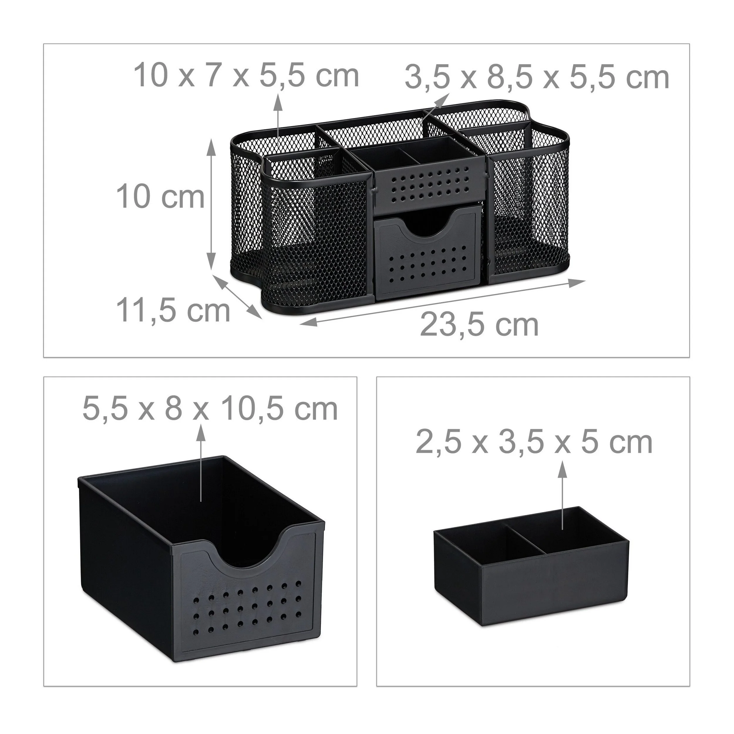 RELAXDAYS Organizer Schreibtisch Organizer Mesh-Design