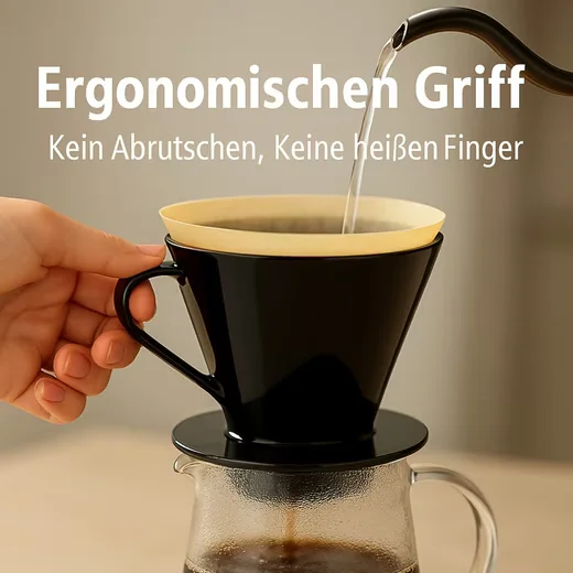 THIRU Kaffeefilterhalter Permanentfilter Filtergröße 4 Handaufguss