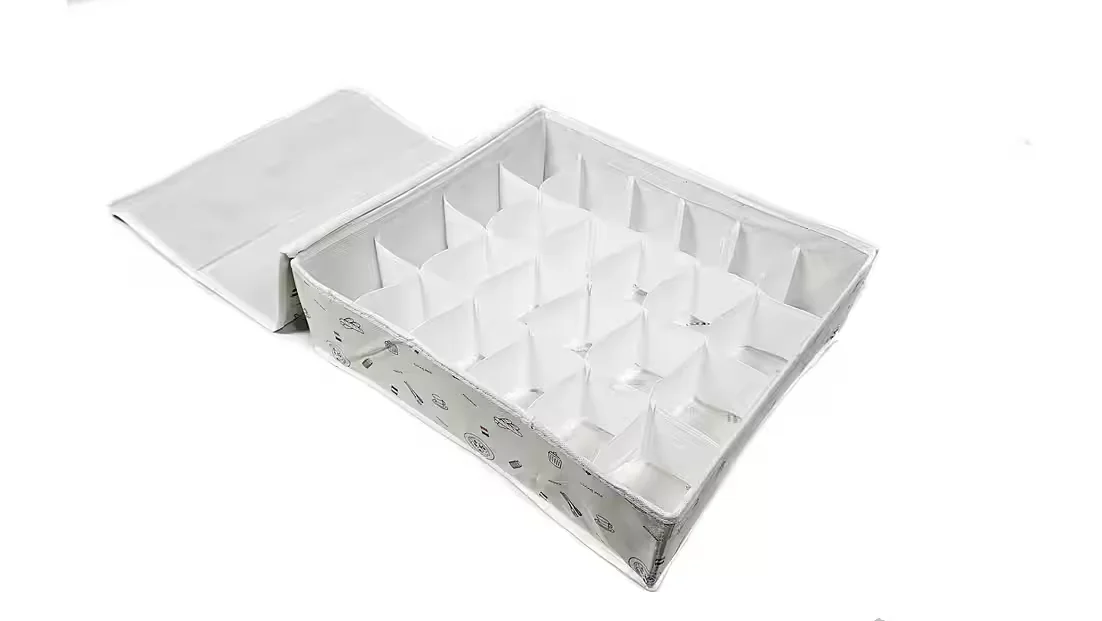 YUDU Aufbewahrungsbox 3er Set Textil Organizer faltbar 6/7/24 Fächer