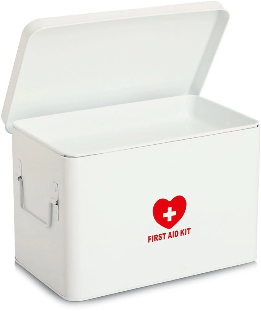 ZELLER PRESENT Aufbewahrungsbox Metall weiß robust dekorativ