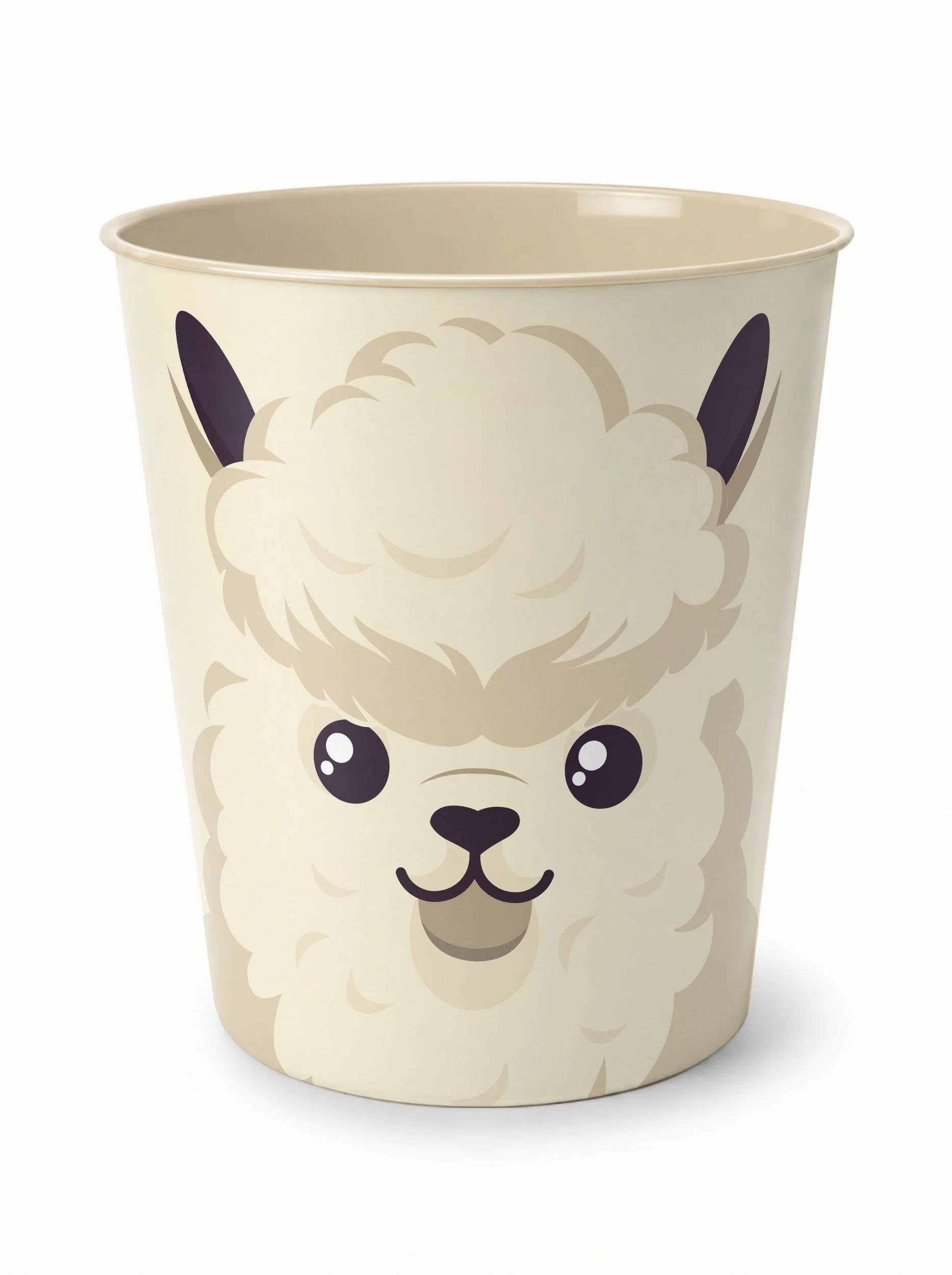 ITENGA Papierkorb Alpaka Lama Kawaii ca 11 Liter Tiermotiv