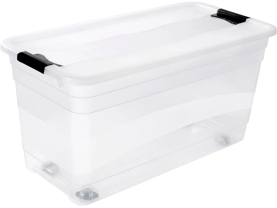 KEEEPER Konrad Aufbewahrungsbox 83 L mit Rollen und Schiebeverschluss