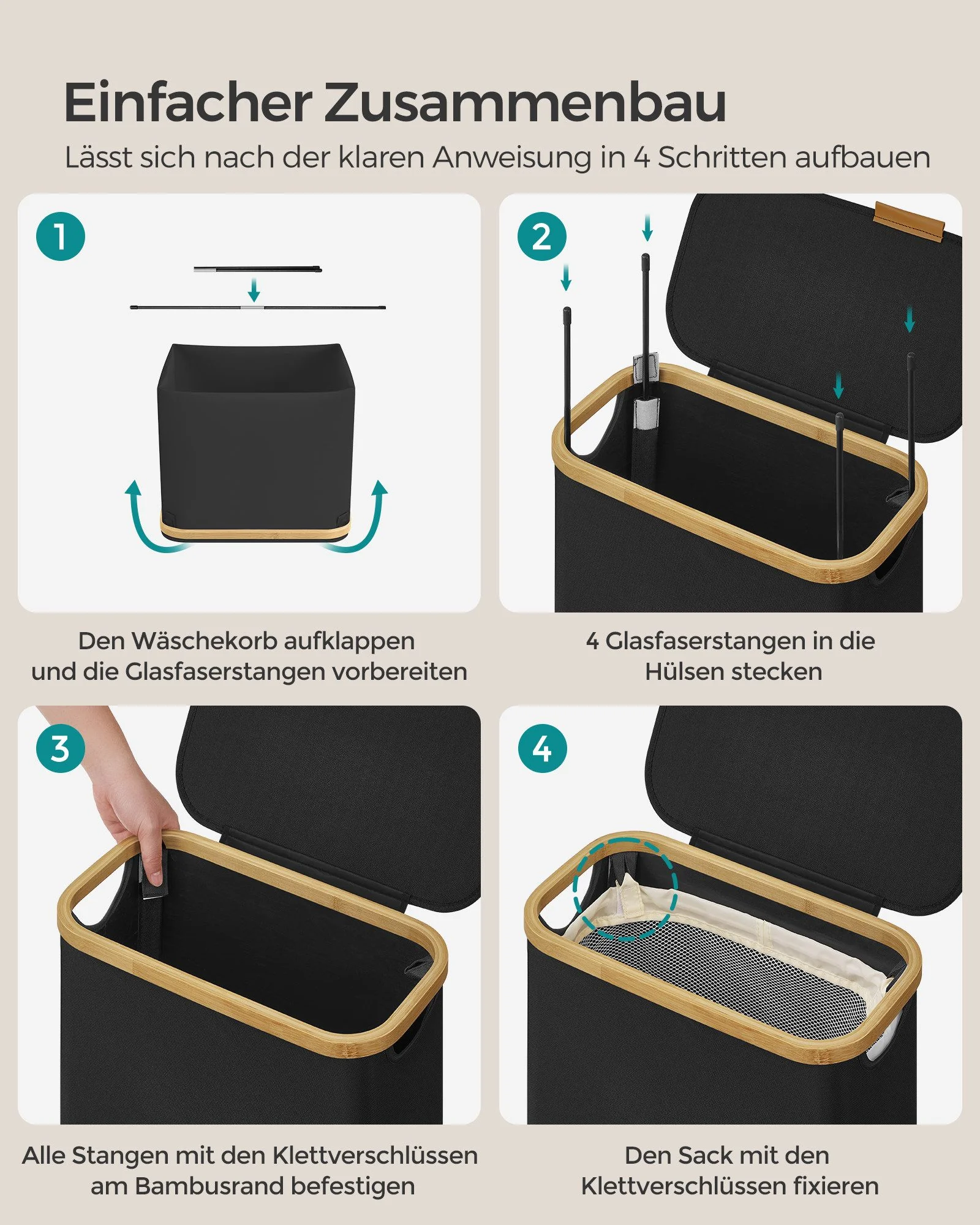 SONGMICS Wäschekorb