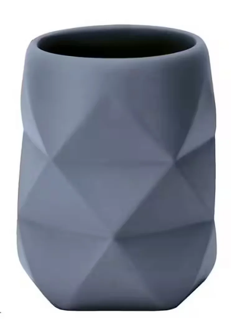 KLEINE WOLKE Zahnputzbecher Crackle mit Halter Badezimmer 1 Stück