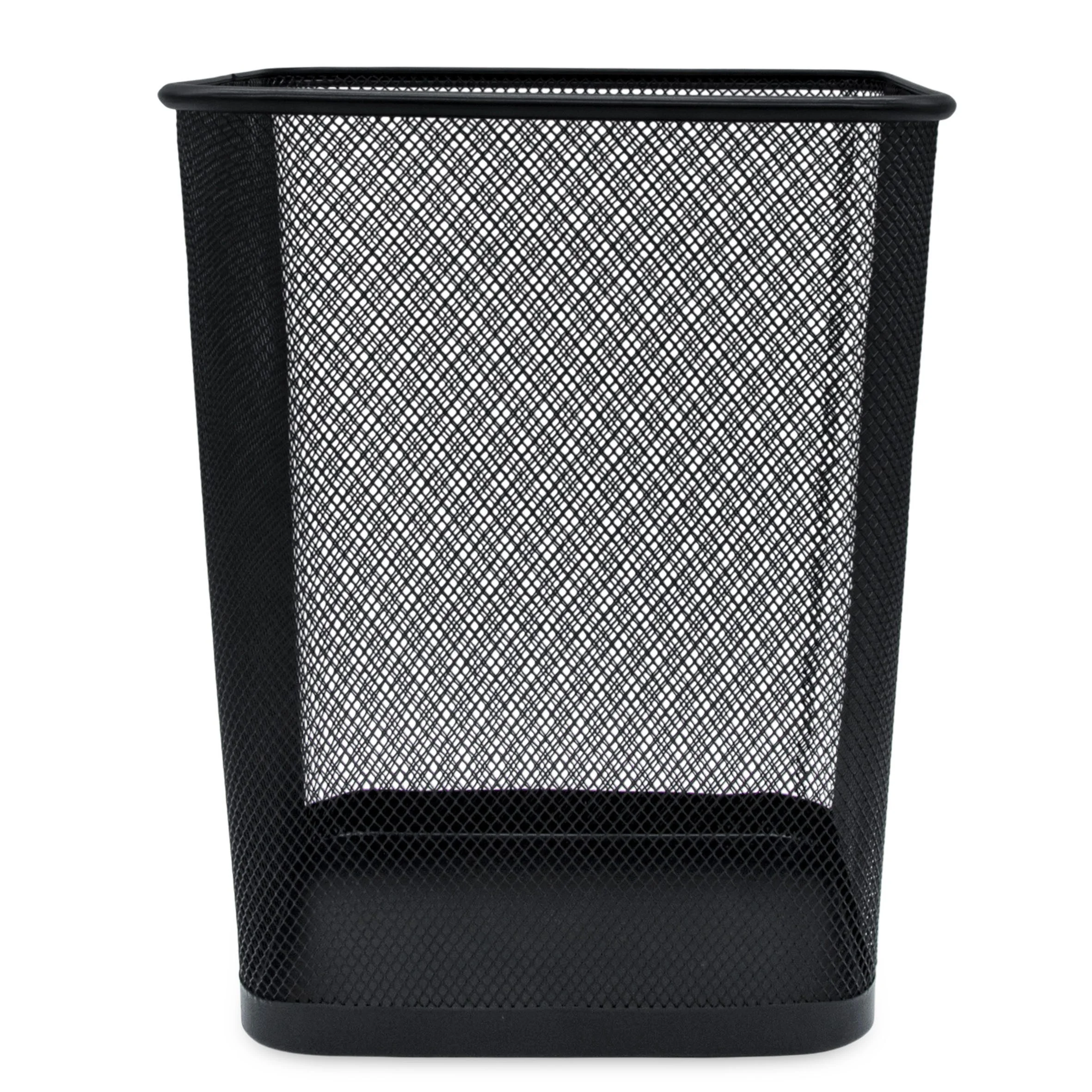 SPETEBO Mülleimer Metall Papierkorb eckig schwarz 30 x 25 cm - 16 Liter