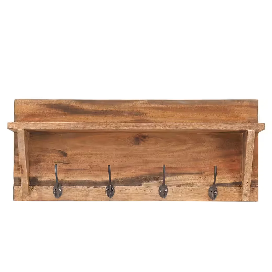 Wandgarderobe WANDGARDEROBE MIT REGAL "VINTAGE", 60x26cm (BxH), Kleiderhaken, 01