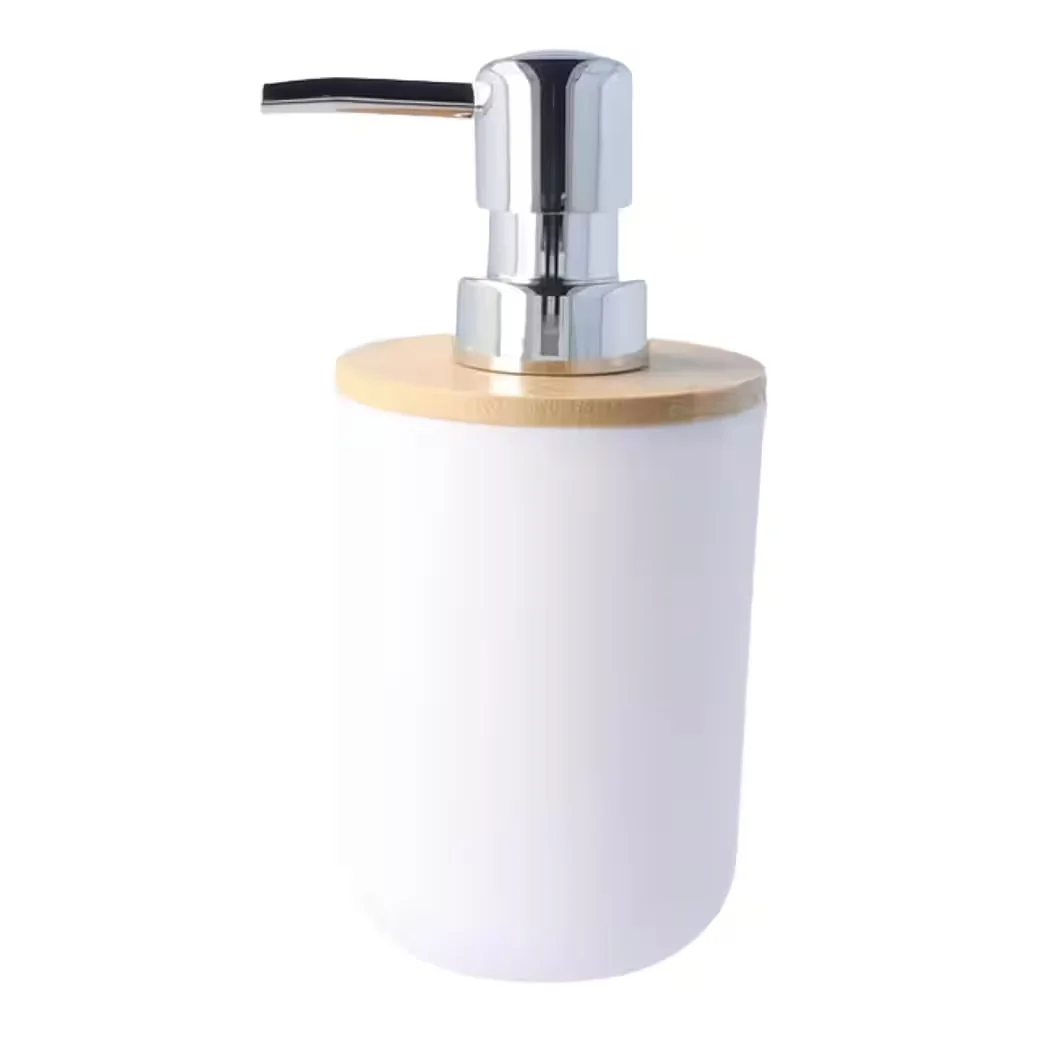 PARSA BEAUTY Seifenspender PARSA Beauty ESSENTIAL Bambus Seifenspender weiß rund Spender