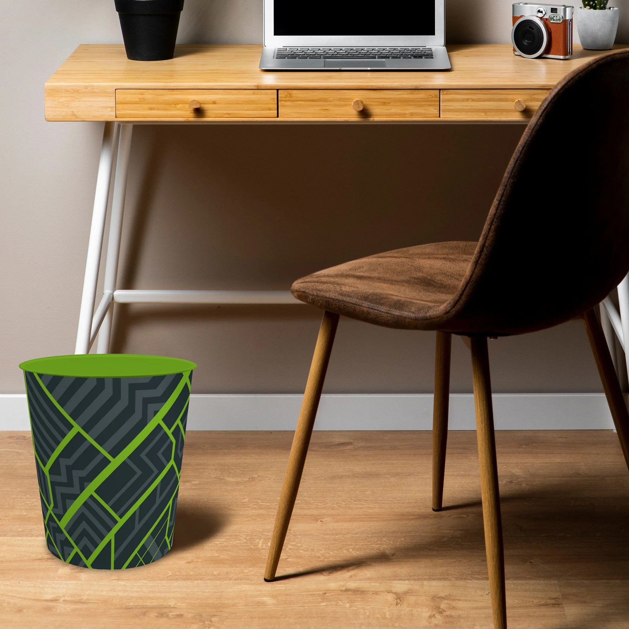 ITENGA Papierkorb 11 Liter - Motiv Geometrie Design