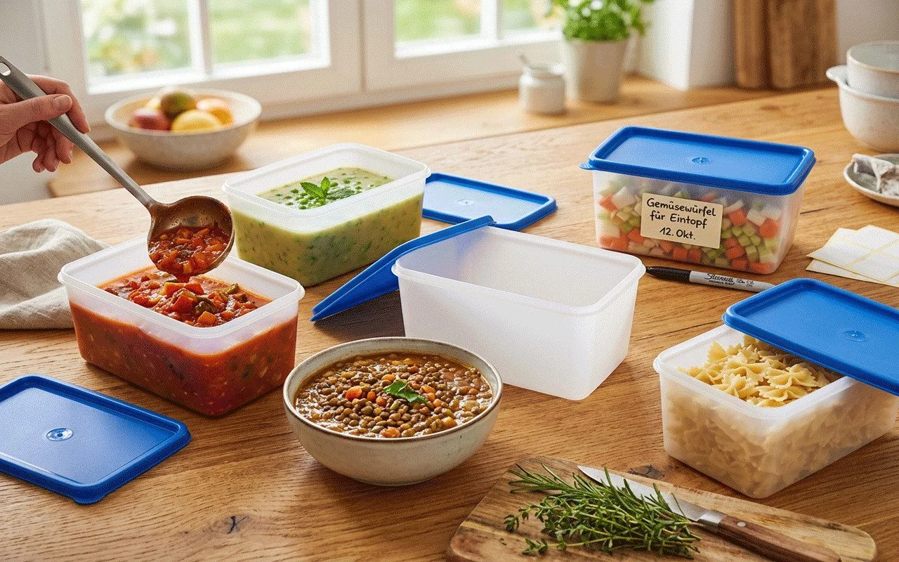 EUROHOME Vorratsdose Gefrierdosen Set 0,75L zum Frischhalten und Gefrieren