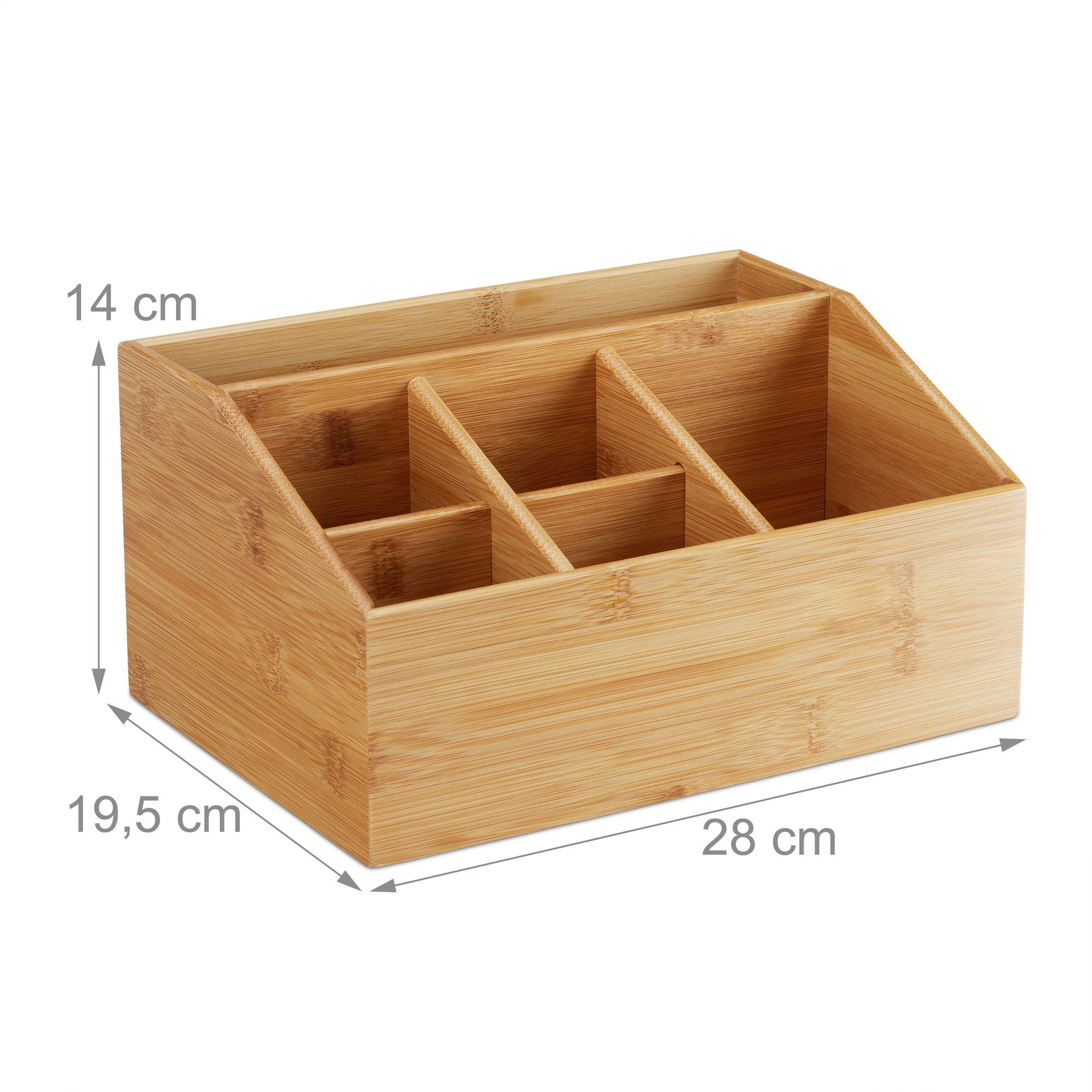 RELAXDAYS Organizer Tischorganizer Bambus mit 6 Fächern