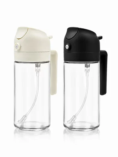 ILOKEN Ölspender 2er Set Glas Ölsprüher 470 ml Sprayflasche