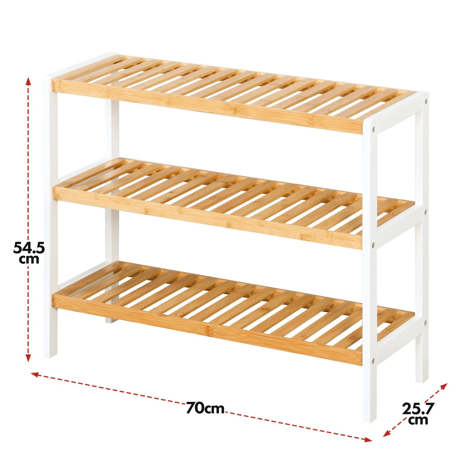 FLOORDIREKT Schuhregal aus Bambus Michigan, Stilvoll und platzsparend