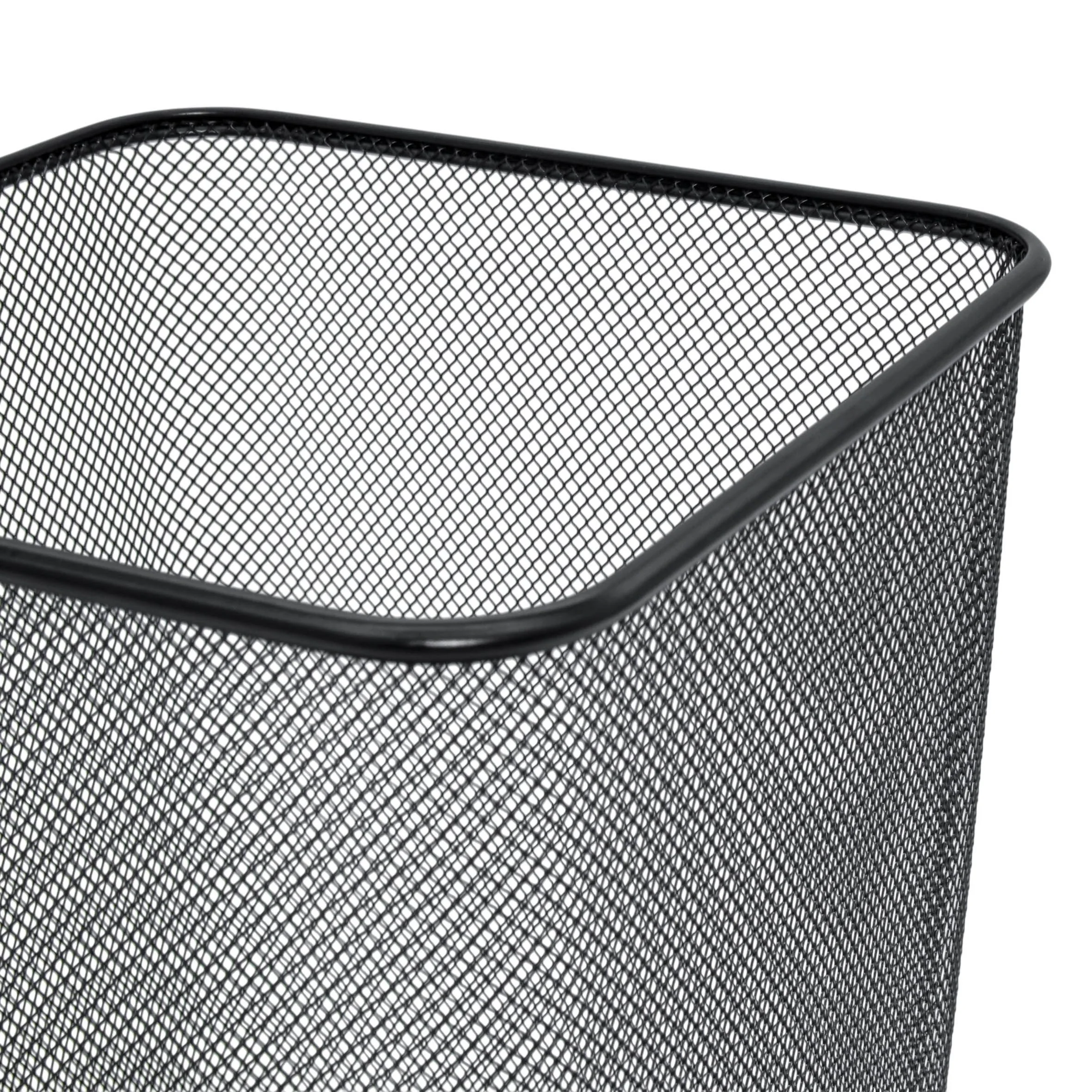 SPETEBO Mülleimer Metall Papierkorb eckig schwarz 30 x 25 cm - 16 Liter