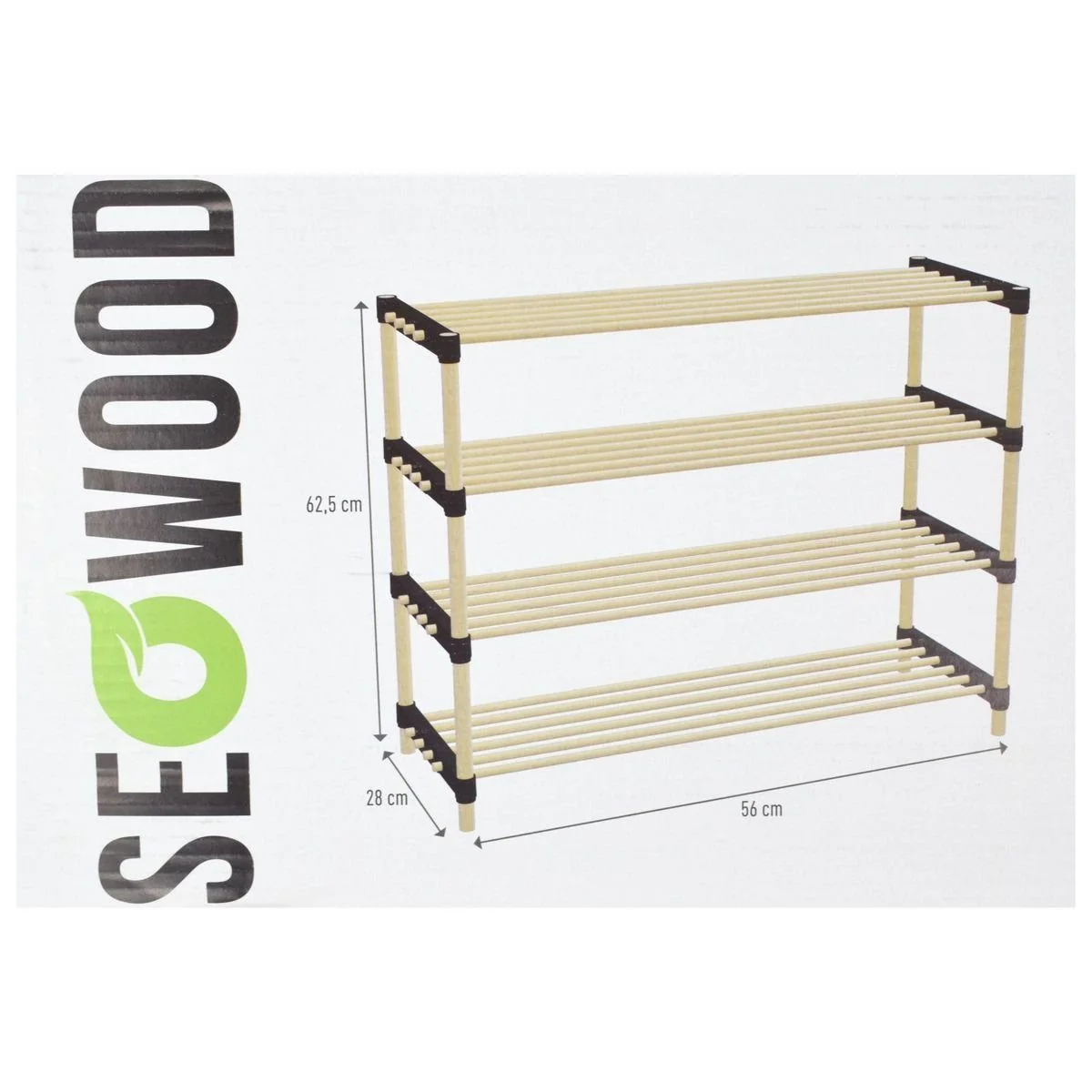 SEOWOOD Regal Schuhregal aus Premium Kiefernholz Regal Baukastensystem