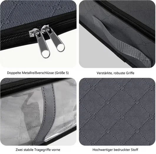 Unterbettkommode Unterbett Aufbewahrungsbox mit deckel transparente Aufbewahrungstasche