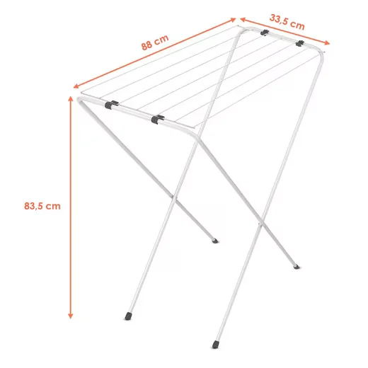 Spetebo Wäscheständer klein klappbar 6 m Trockenlänge 88 x 83 cm