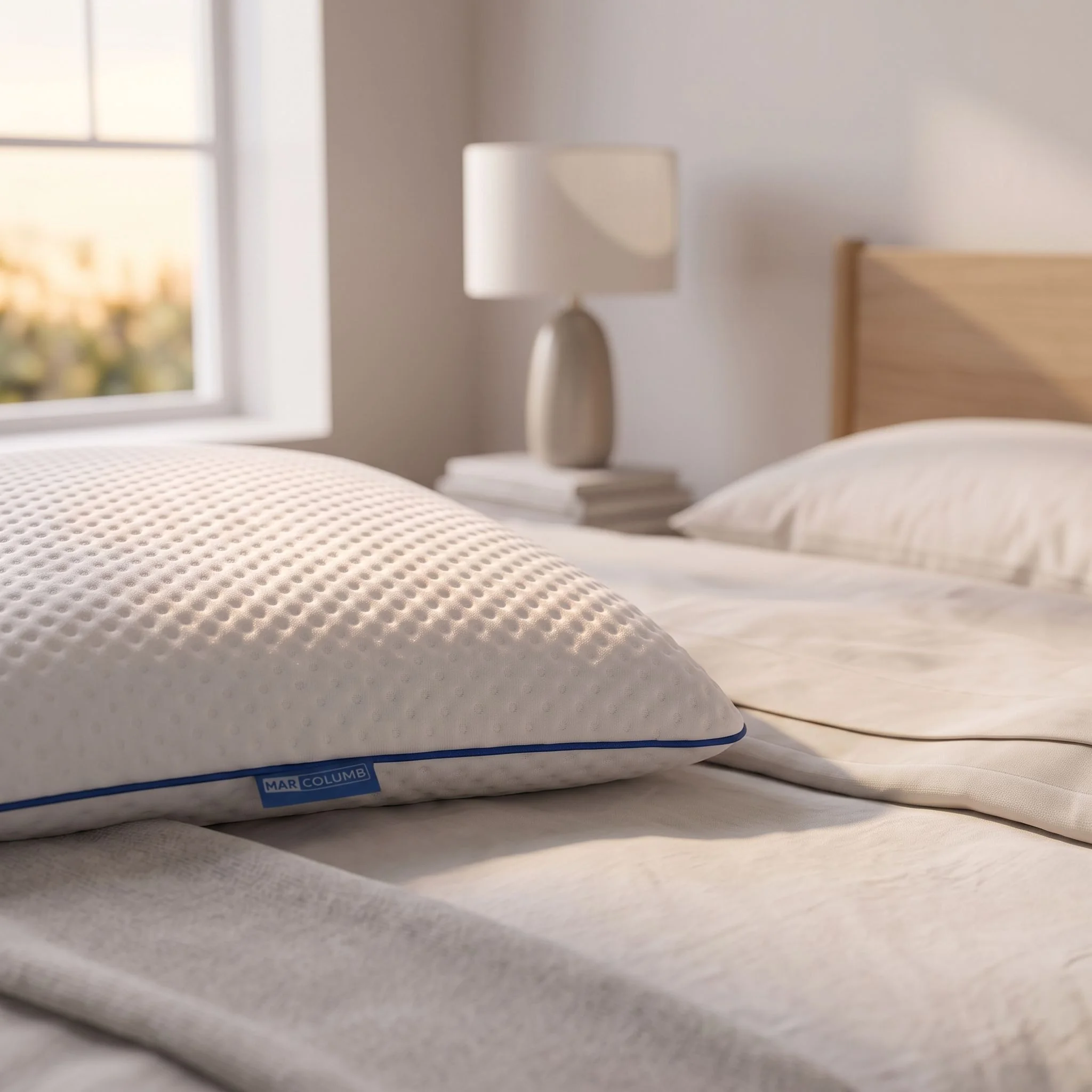 MARCOLUMB Kopfkissen MARCOLUMB Kinderkissen Memory Foam 60 x 40 x 6 cm mit Tragetasche