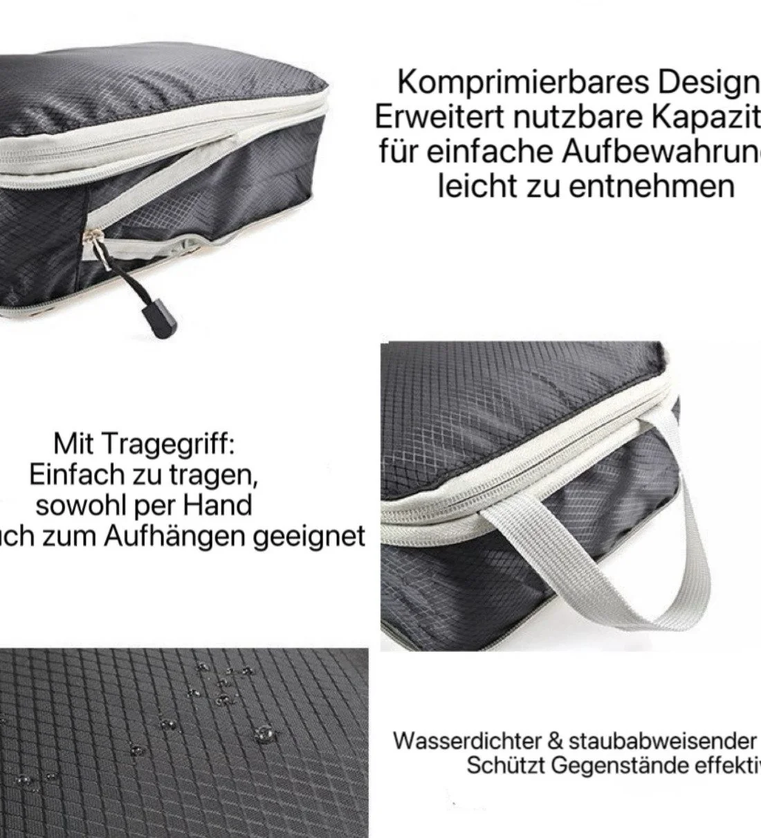 HOYOLEE HANDELS GMBH Aufbewahrungsbox Wasserdichte Nylon-Kleideraufbewahrungstasche, dreiteiliges Reiseset