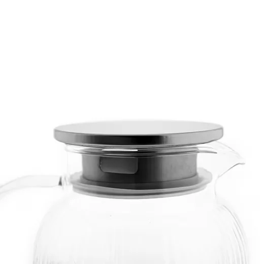 Karaffe "Freya Caraffa" aus hochwertigem Borosilikatglas mit Deckel - 1800ml