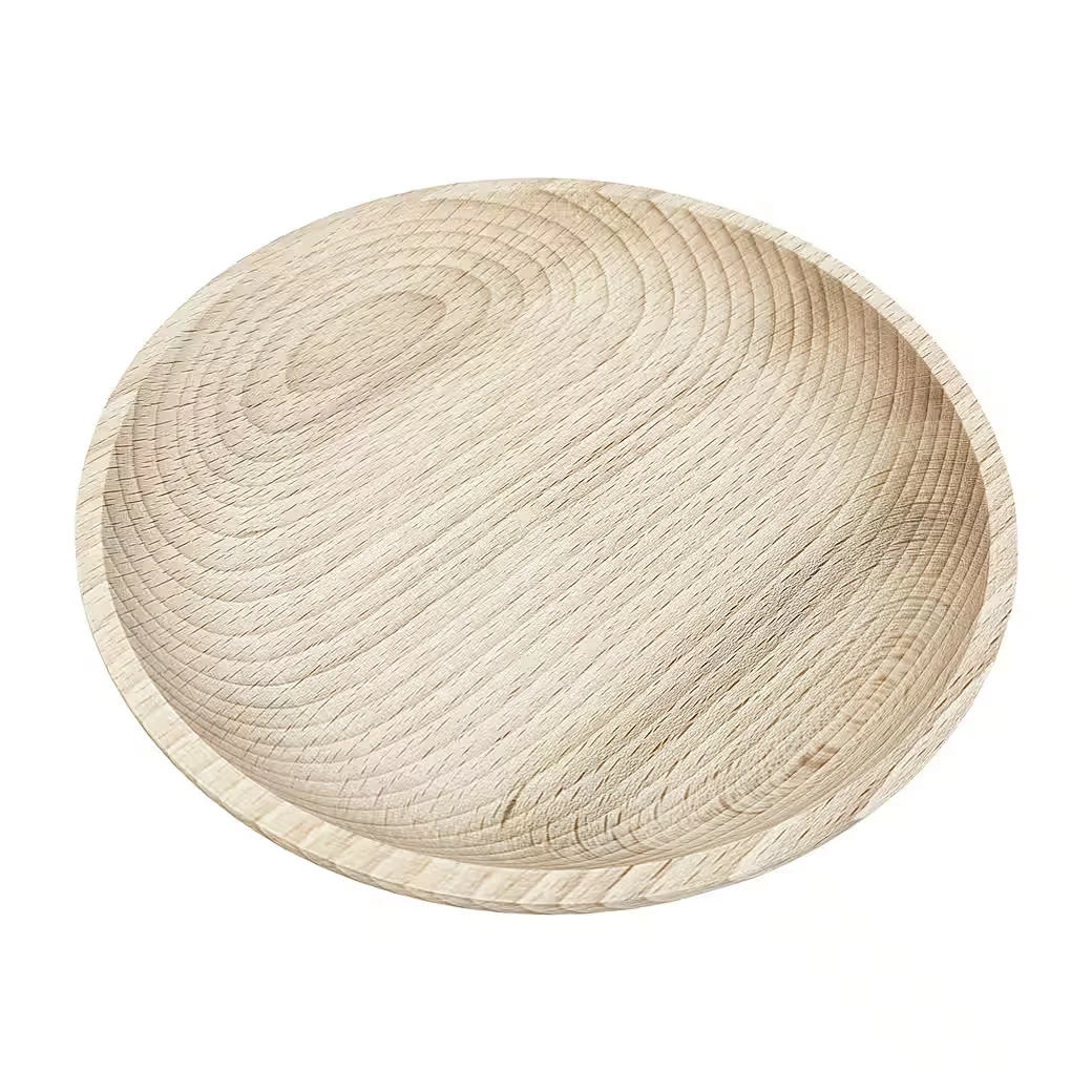 Dekoteller Holz Schüssel 17 cm Buche, unbehandelt