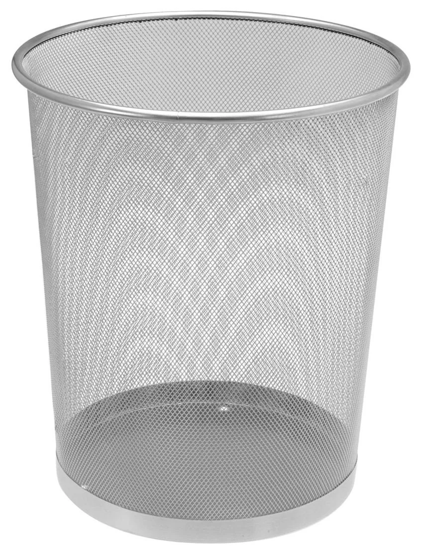 Spetebo Papierkorb Metall 18 Liter silber