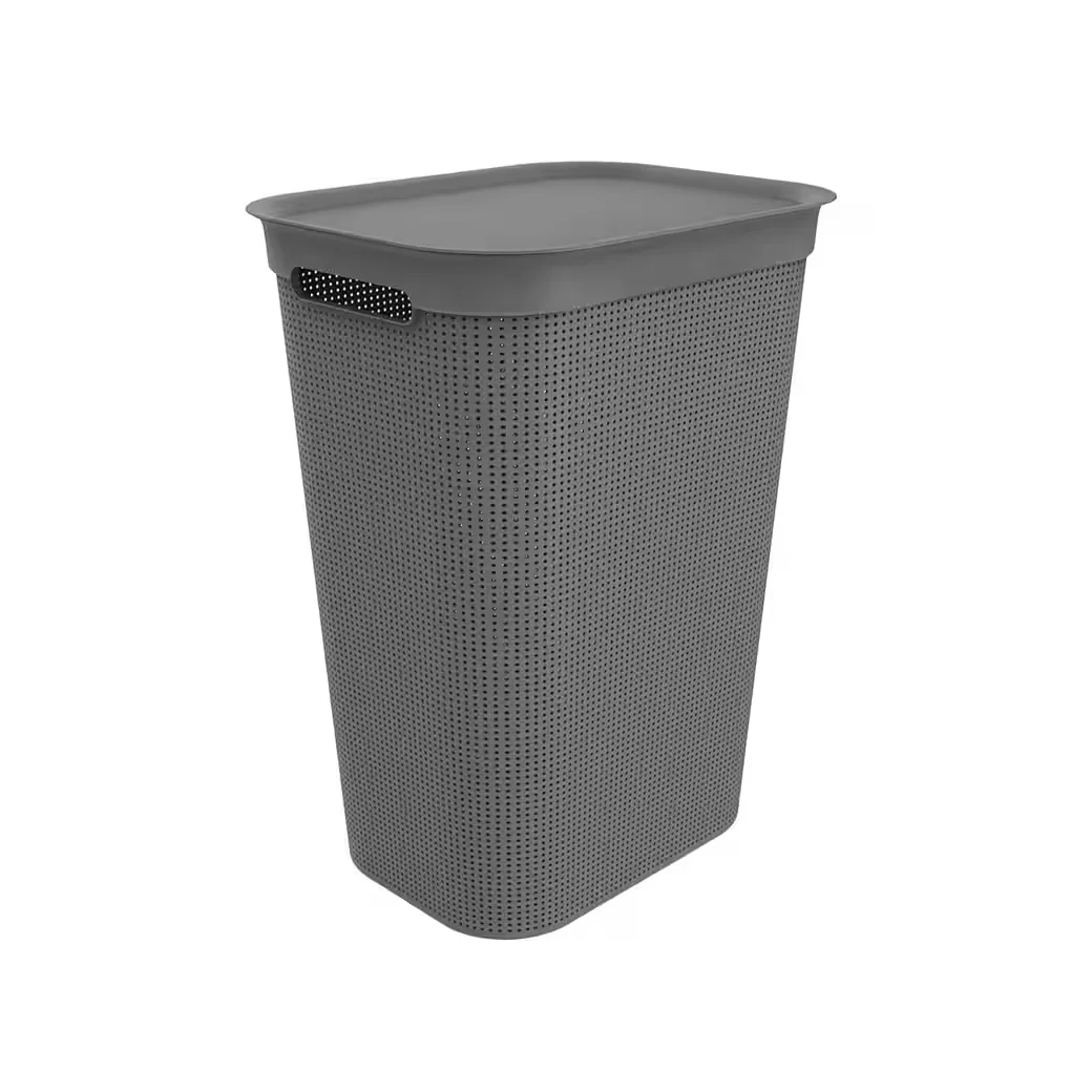 Wäschekorb Brisen Wäschebox 50l mit Deckel und Griffe