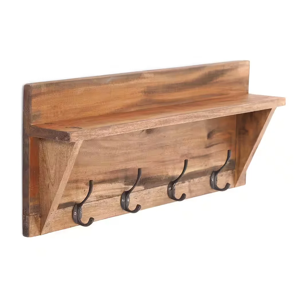 Wandgarderobe WANDGARDEROBE MIT REGAL "VINTAGE", 60x26cm (BxH), Kleiderhaken, 01