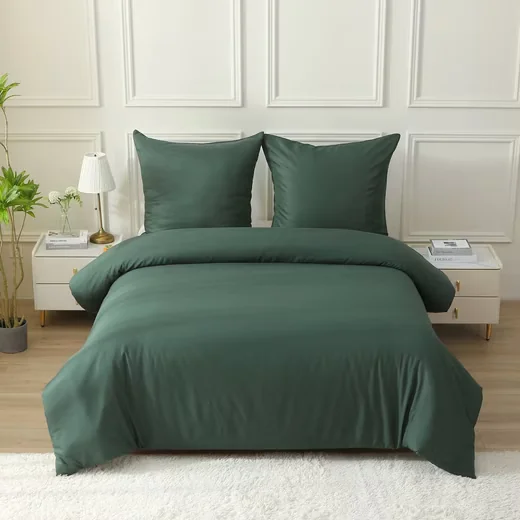 OKWISH Bettwäsche Set einfarbig weich Bettbezug und Kissenbezug