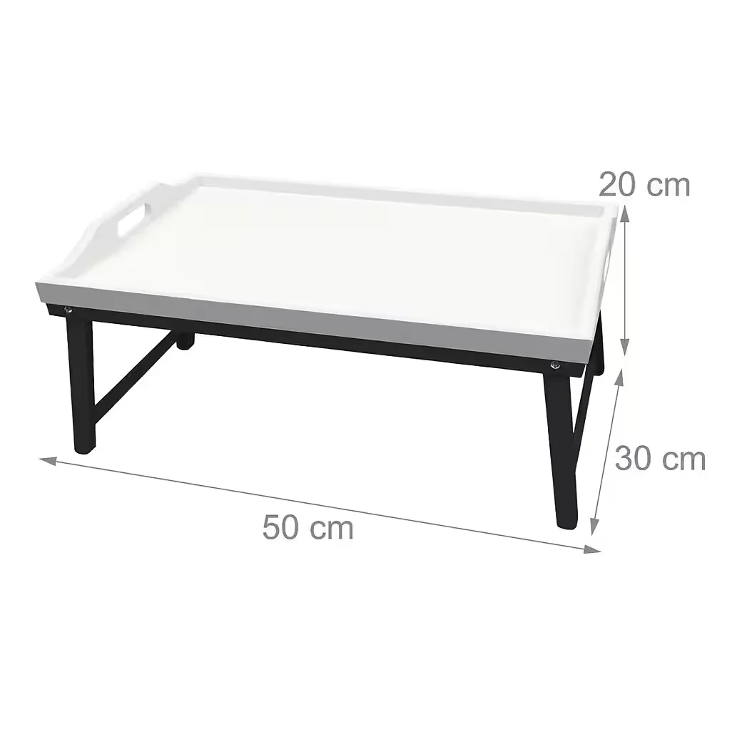 Relaxdays Betttablett aus Bambus Tabletttisch Frühstückstablett