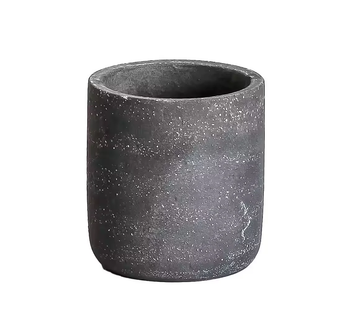 SAPHO OSAKA Zahnputzbecher Glas zum Stellen grau 8654