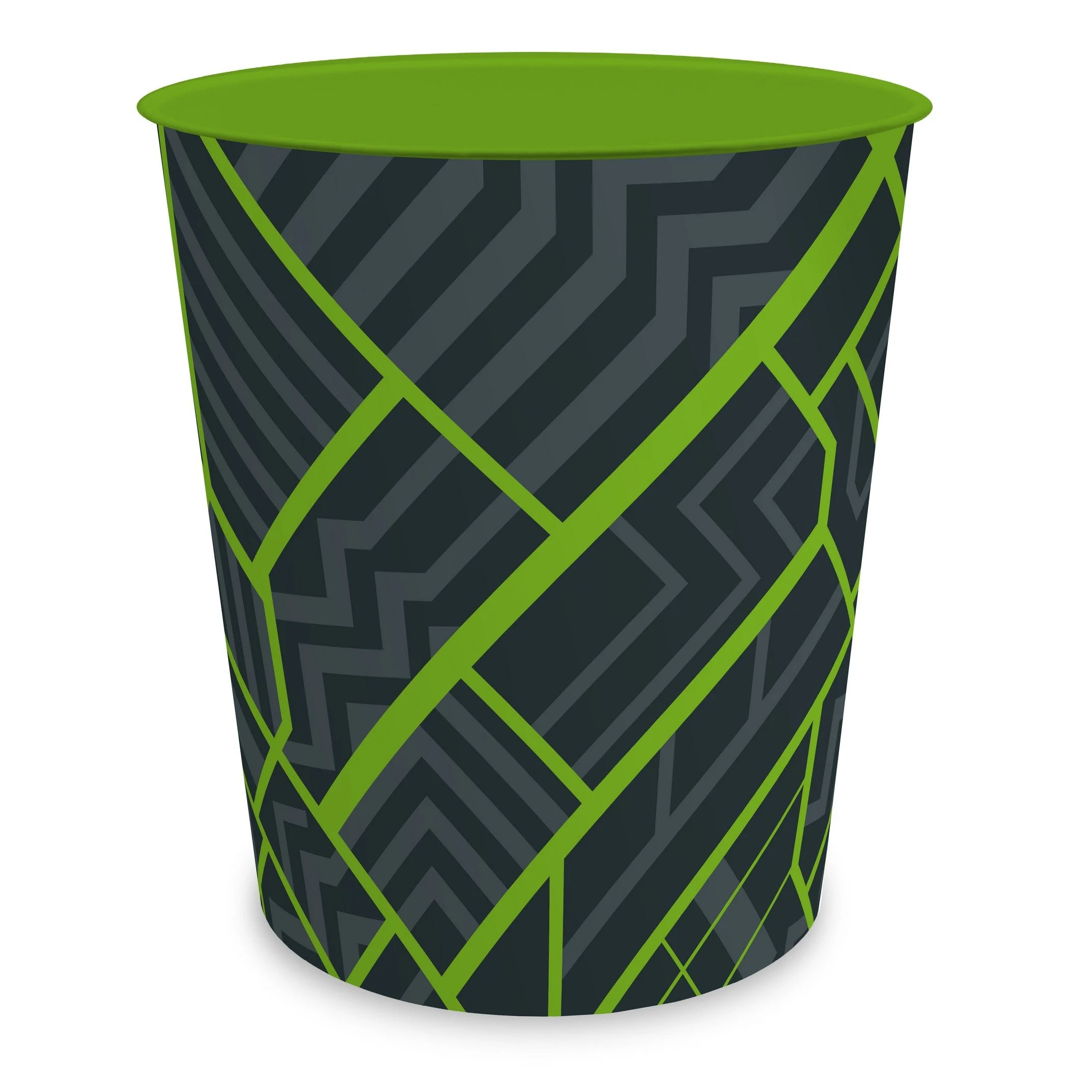 ITENGA Papierkorb 11 Liter - Motiv Geometrie Design