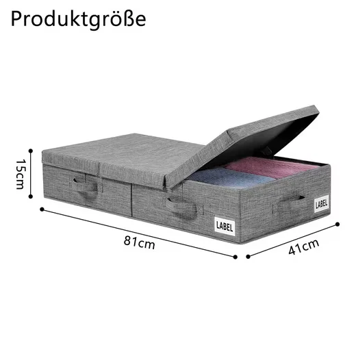 Unterbettkommode 2 Stück Unterbett Aufbewahrungsbox mit Deckel, Faltbare kommode