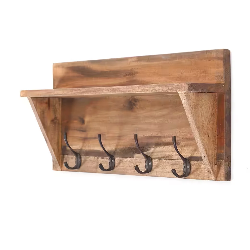 Wandgarderobe WANDGARDEROBE MIT REGAL "VINTAGE", 60x26cm (BxH), Kleiderhaken, 01