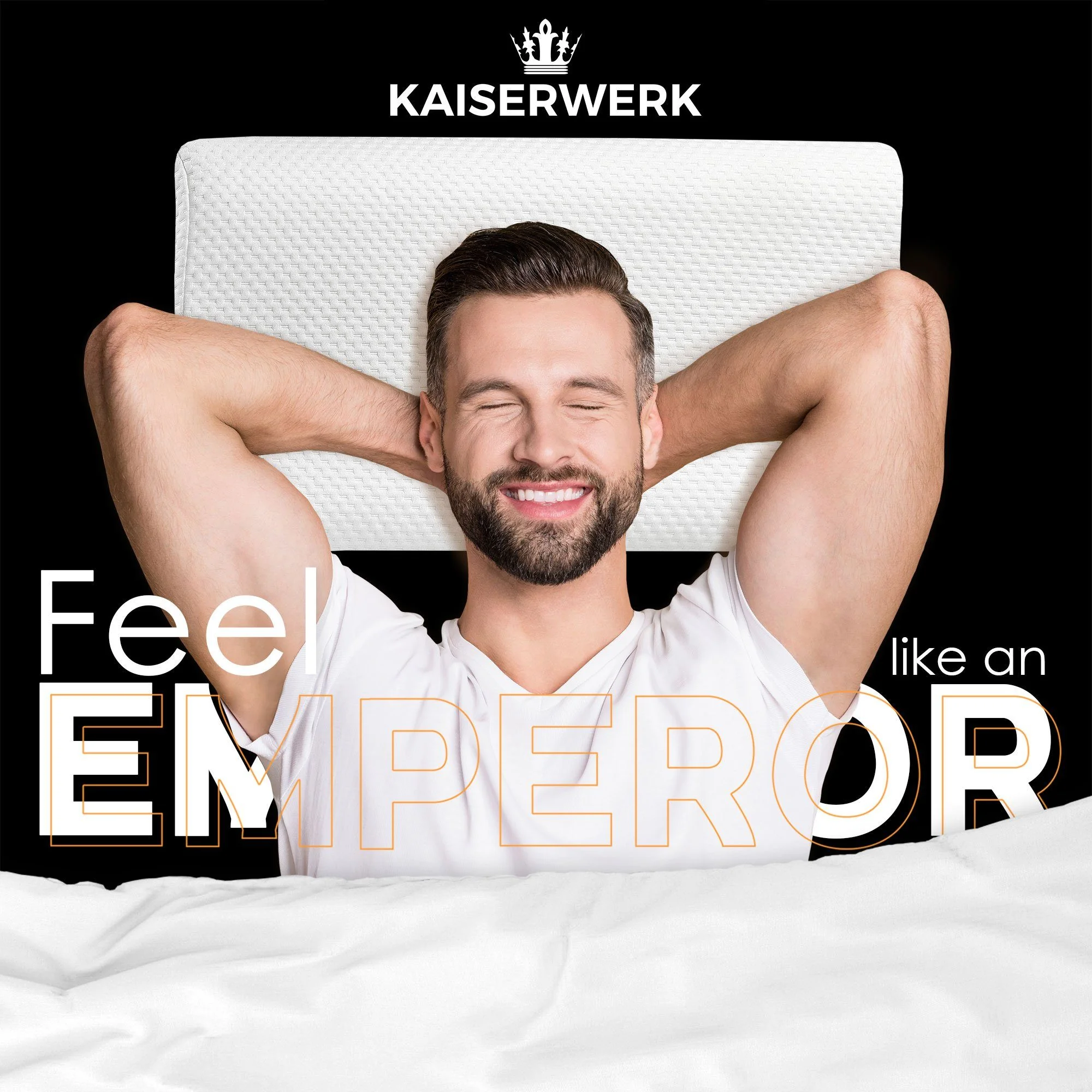 KAISERWERK Visko-Kissen ergonomisches Nackenstützkissen Kopfkissen