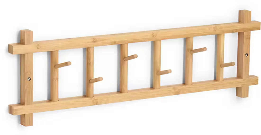 Garderobenleiste Wandgarderobe, Bambus