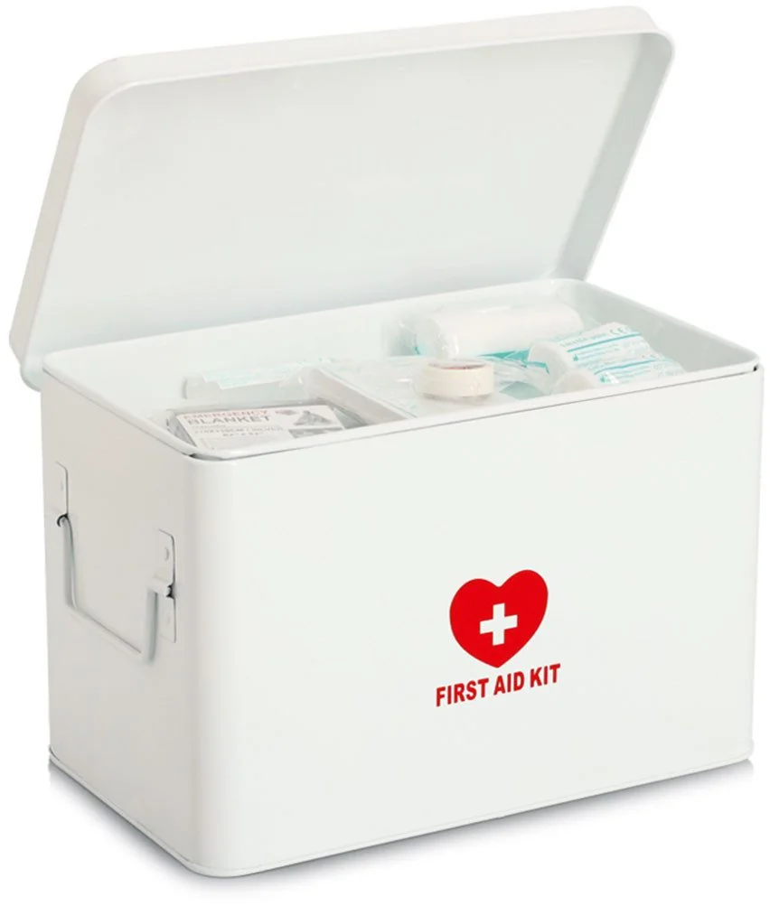 ZELLER PRESENT Aufbewahrungsbox Metall weiß robust dekorativ