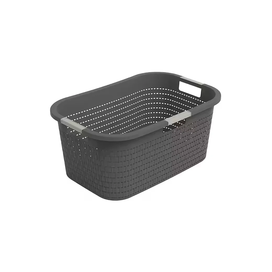 Wäschekorb Wäschebox 40L COUNTRY, ergonomische Wäschebehälter mit Griffe