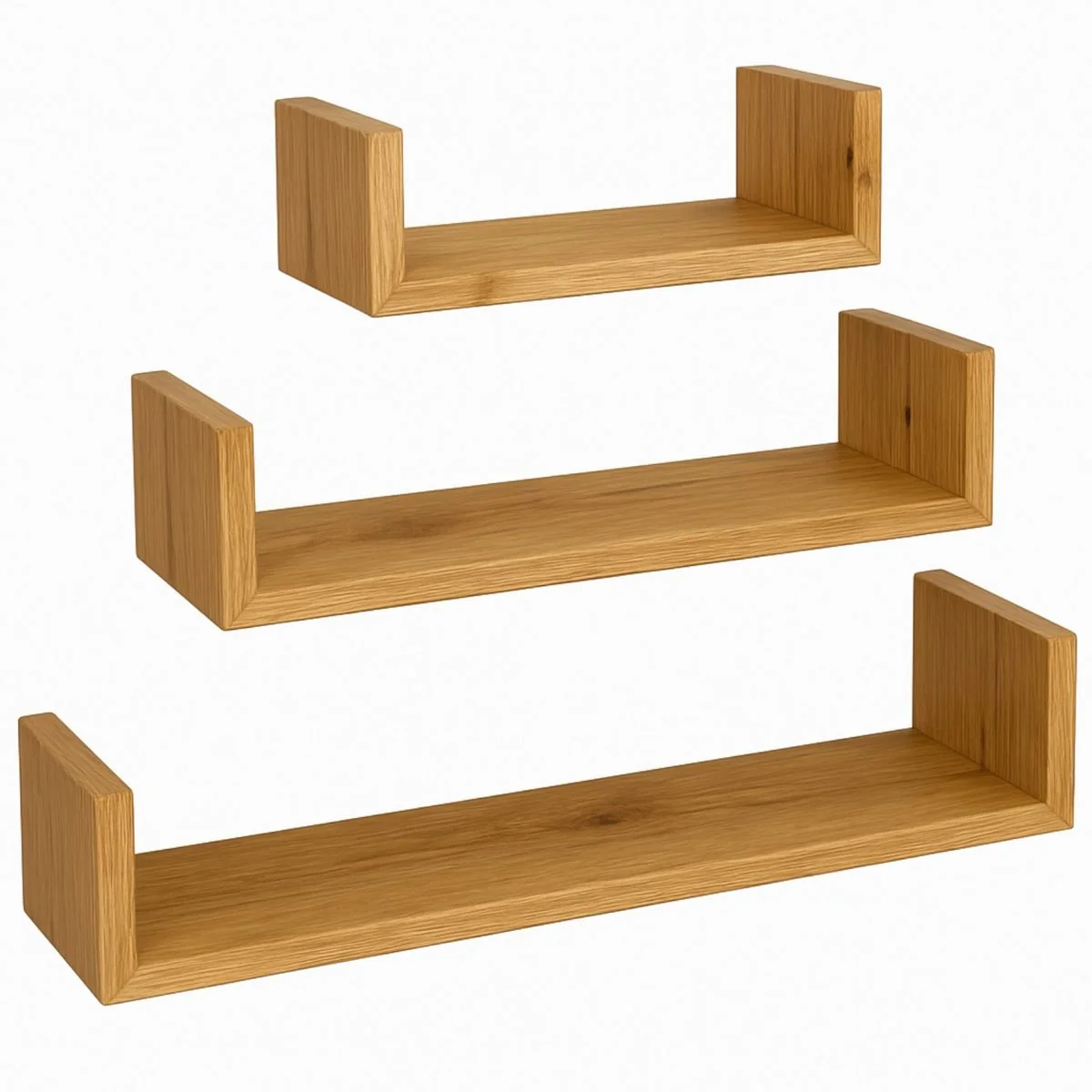 BEGRYF Wandregale 3er-Set Erlefarben 30/45/60 x 15 x 10 cm