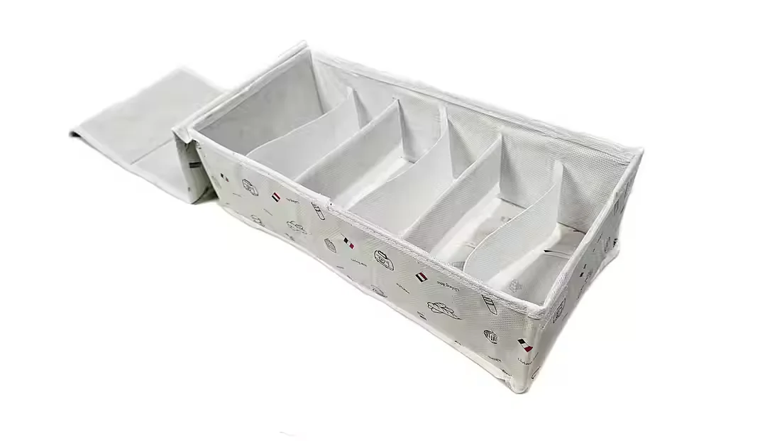 YUDU Aufbewahrungsbox 3er Set Textil Organizer faltbar 6/7/24 Fächer