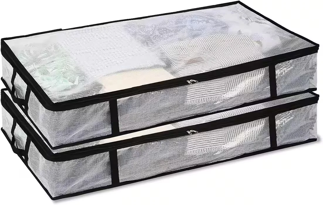 YOUYIJIA Unterbett-Aufbewahrungstaschen 4er-Pack 60 L