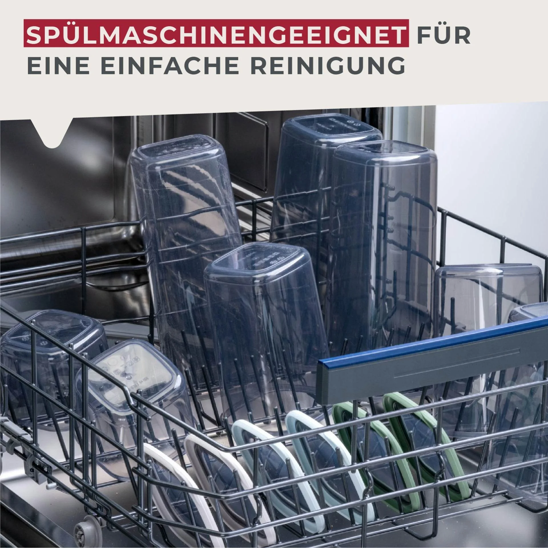 FACKELMANN Aufbewahrungsdose Küchenbehälter, Nahrungsmittelbox, Frischhaltedose, Aufbewahrungsbox